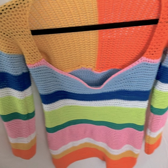 Unbranded: Rainbow colored Knit Swimsuit coverup dress- sheer- XL - Picture 7 of 16